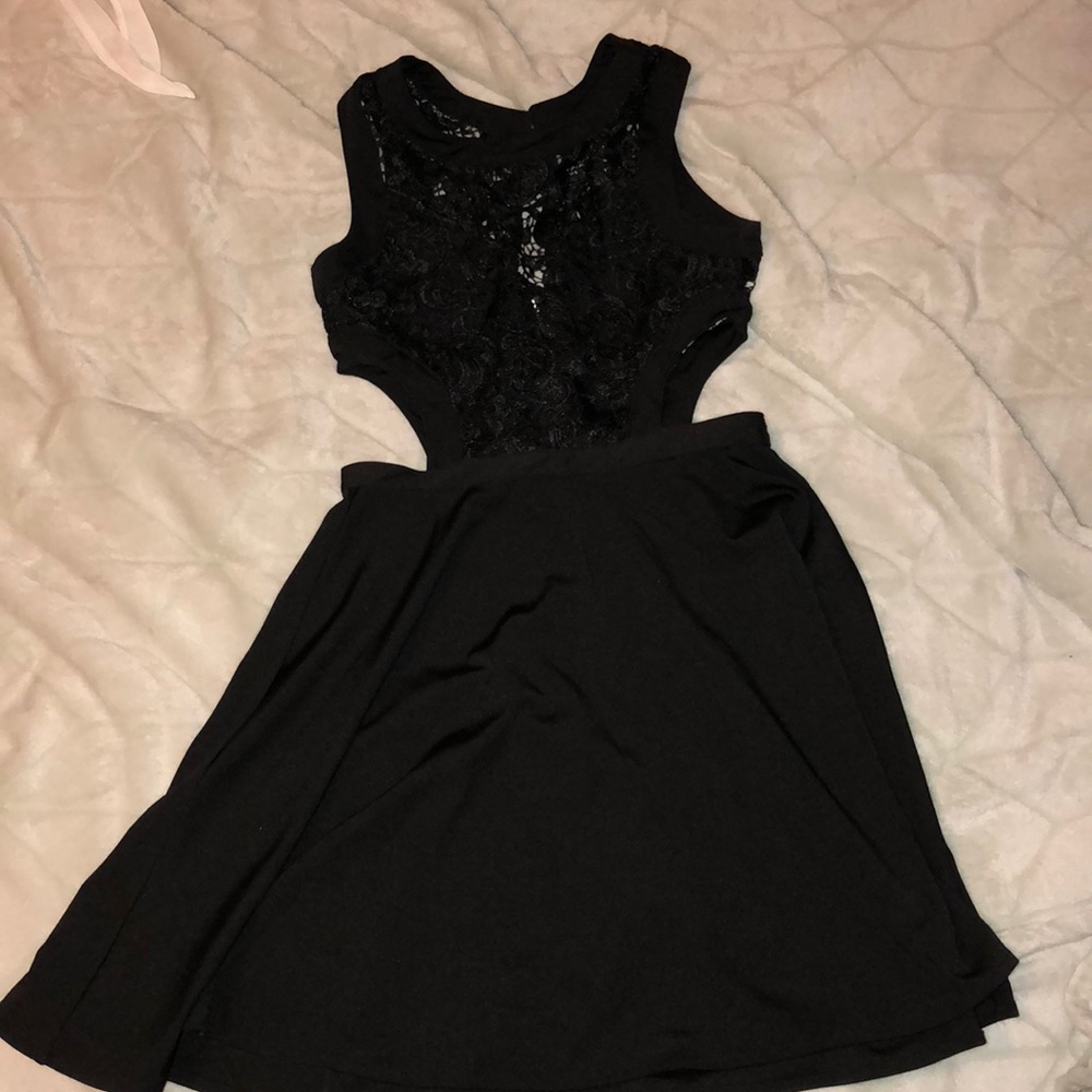 Black cut out dress